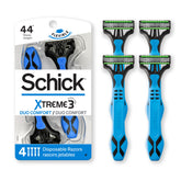 Schick Xtreme 3 Duo Comfort: rasurado en primer plano para una experiencia suave.