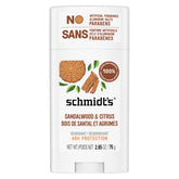 Schmidt's Sandalwood y Citrus desodorante sin aluminio, botella de 2,65 onzas, protección prolongada.