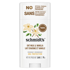 Schmidt's desodorante sin aluminio vainilla leche de avena, envase práctico para uso diario