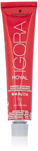 Schwarzkopf Igora Royal 5-0 marrón claro: aplicación suave para color uniforme y sin manchas.