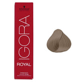 Schwarzkopf Igora Royal Permanente 8-1 Rubio Claro Ceniza, color uniforme para brillo duradero.