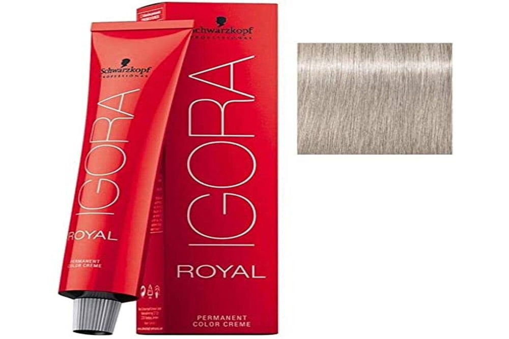 Schwarzkopf Igora Royal 9.5-1 Pastel Ash Blonde: tono suave y cobertura óptima para canas