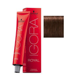 Schwarzkopf Igora Royal Color Creme 5-6 en botella de 60 ml, color marrón chocolate para color uniforme.