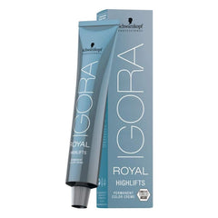 Schwarzkopf Igora Royal Highlifts 12-1 Super Ash, envase 60 ml, color rubio frío sin amarillear.