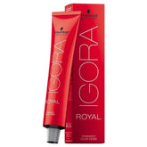 Schwarzkopf Igora Royal Nude Tones 8-46 swatch shows natural light beige-chocolate balance.
