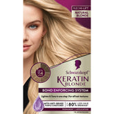 Schwarzkopf Keratin Blonde: caja para aplicación de rubio natural uniforme.