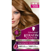 Schwarzkopf Keratin Color 7.5 Caramel Rubio, cobertura total de canas con acabado natural