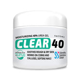 CLEAR 40 Gel Urea 40% de Scientific Solutions Global en envase, hidratación intensa para la piel