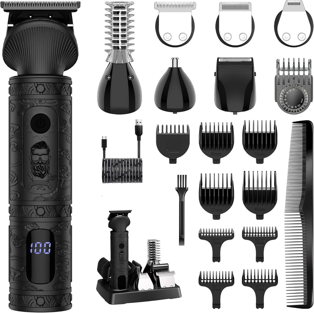 Scttomon Barba Trimmer con T-Blade para corte de precisión.