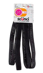 SCUNCI banda para cabello antideslizante de 1,5 cm en colores surtidos para sujetar el peinado