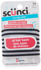 Scunci elásticos evolución sin deslizamiento negro, ideal para peinados firmes durante el día.