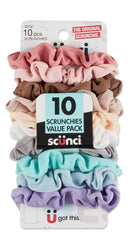 Gomas Scunci sin daño en un paquete de 10 piezas en colores variados
