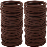 Elástico Sderoq 4 mm marrón, 2 pulgadas de diámetro, ideal para recogidos rápidos
