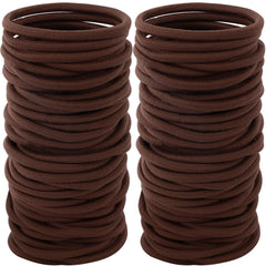 Elástico Sderoq 4 mm marrón, 2 pulgadas de diámetro, ideal para recogidos rápidos