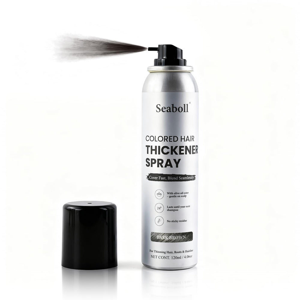 Seaboll root touch up spray bottle for precise gray coverage on roots