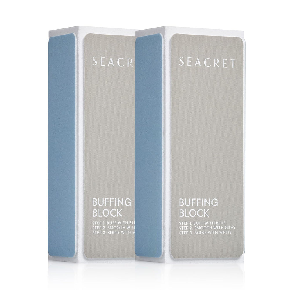 SEACRET Minerals bloque pulidor uñas: tres superficies para brillo suave