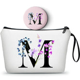 SEAMOON bolsa de maquillaje con monograma M, regalo personalizado para amigas.