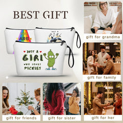 SEAMOON diseño pepinillos, patrón divertido para bolso de cosméticos