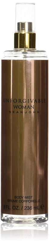 Sean John Unforgivable body-mist bottle delivering a lasting floral-amber scent.