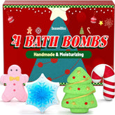SeasonBliss bombas de baño galleta-jengibre: perfuman y colorean el agua para un baño reconfortante.