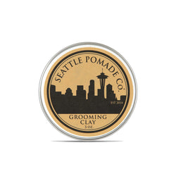 Seattle Pomade Co. Arcilla de peinado en frasco para un estilo limpio y duradero.