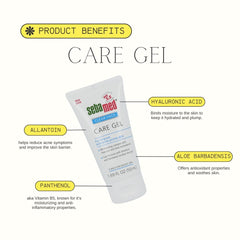 SEBAMED gel facial, ligero y calmante, ideal para piel con imperfecciones.