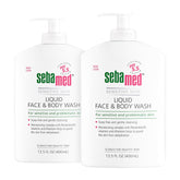 SEBAMED limpiador líquido rostro-cuerpo con bomba para dos unidades, hidratación suave.