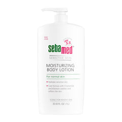 SEBAMED Loción corporal pH 5.5 en botella, hidratación suave para piel sensible.