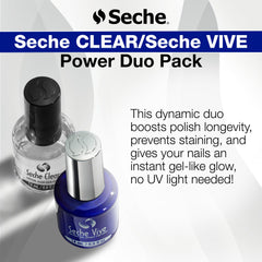 Presentación del dúo Seche: base y top para acabado gel.