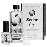 Seche Vite: botella y capa superior de alto brillo para uñas brillantes.