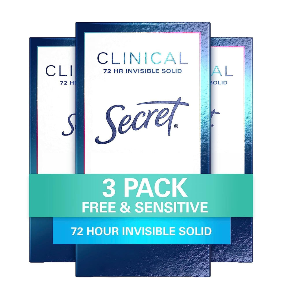 Secret Clinical Strength desodorante invisible: protección duradera sin manchas.