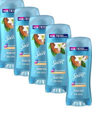 Secret Scent Expressions déodorant solide invisible, lot de 5, pratique en déplacement.