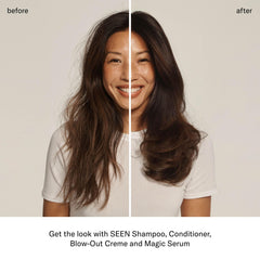 SEEN Acondicionador sin fragancia, cabello liso con menos frizz.