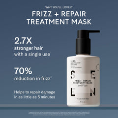 Textura cremosa de SEEN Frizz + Repair Mask lista para reparar suavemente.