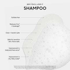 SEEN Shampoo muestra cabello suave y brillo tras lavado.