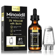 Sefralls Minoxidil para crecimiento capilar, botella con aplicación suave para cabello más grueso.