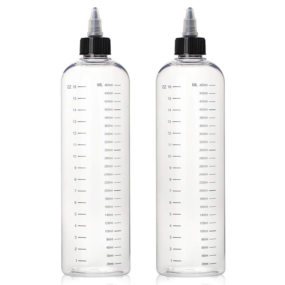 Segbeauty botella dispensadora 500ml transparente para mediciones precisas de tintes