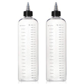 Segbeauty botella dispensadora 500ml transparente para mediciones precisas de tintes