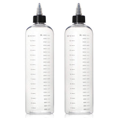 Segbeauty botella dispensadora 500ml transparente para mediciones precisas de tintes