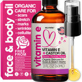 Selfwise aceite vitamina E orgánica para cicatrices, hidratación profunda para la piel.