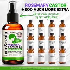 SELFWISE Organic Rosemary Oil jojoba-grapeseed-almond balance emphasizes soothing scalp care