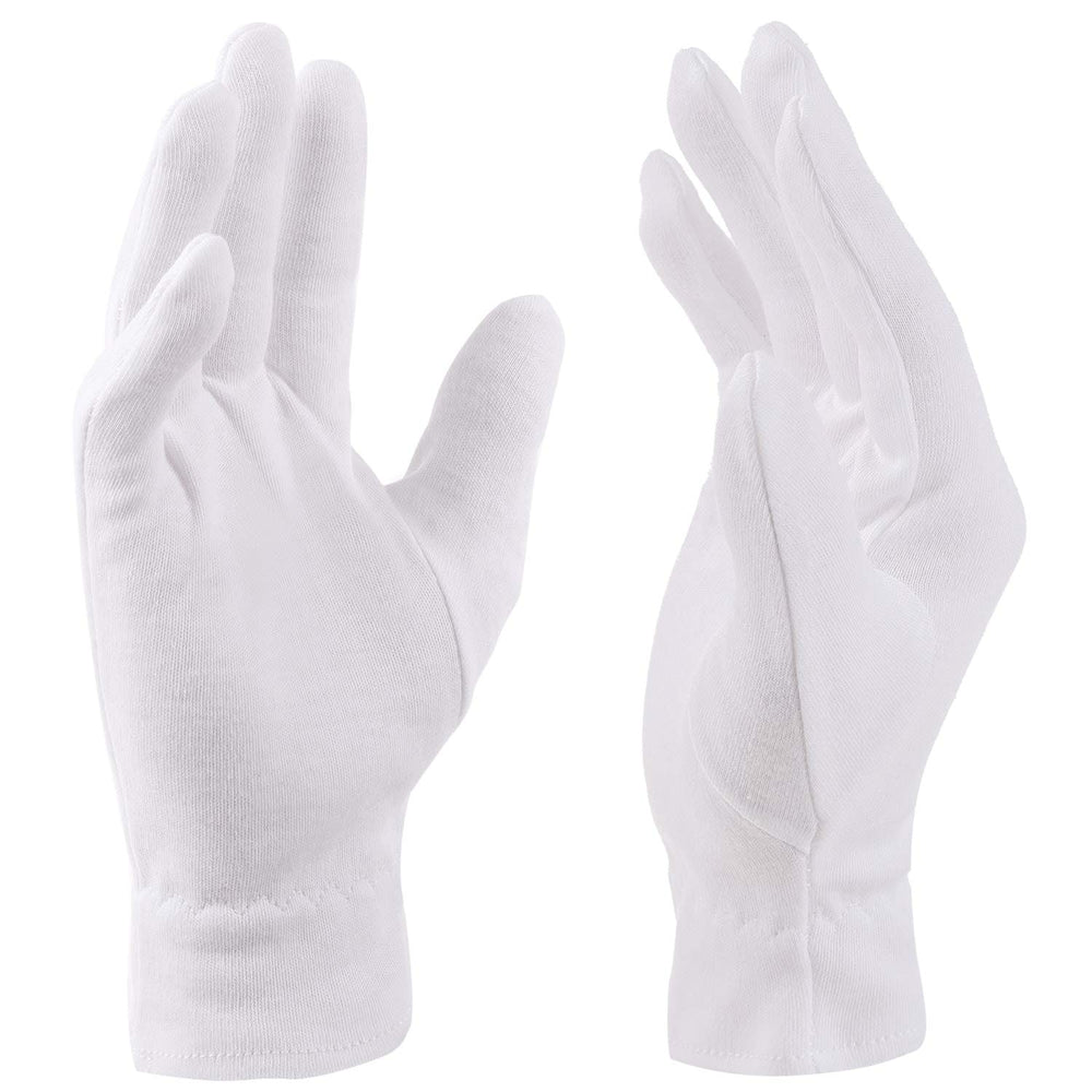 Guantes Selizo de algodón blancos, para uso nocturno y absorción de cremas.