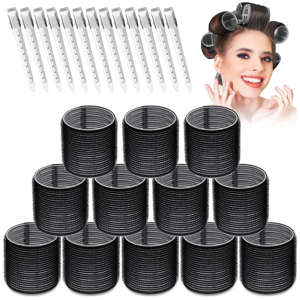 Selizo rulos jumbo de 12 piezas para crear rizos grandes en cabello largo