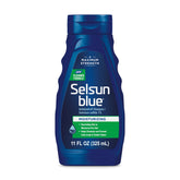 Selsun Blue champú, botella de 11 onzas líquidas, control de caspa y cabello suave.