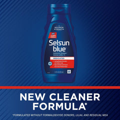 Selsun Blue espuma rápida que limpia y suaviza el cabello.