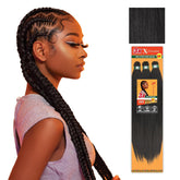 Sensationnel XPRESSION 3X, trenza preestirada de 58 pulgadas, paquete de 5 mechas 1B para volumen.
