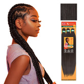 Sensationnel X-pression trenza preestirada de 58 pulgadas, paquete 2 marrón oscuro para trenzas duraderas