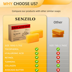 Senzilo Jabón crea espuma rica; limpieza profunda y suave del rostro.