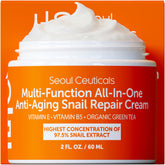 SeoulCeuticals crème mucin escargot 97,5% – hydratation intense et soutien de la barrière.