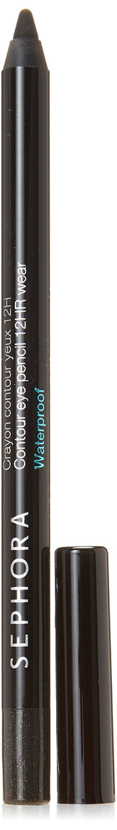 SEPHORA COLLECTION Contour Eye Pencil 12 horas, delineado negro suave con resistencia al agua.